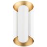 27-HUDSON VALLEY Banks Aplique Acero Oro blanco 2 bombillas 42,6cm