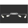 Iperbriko - Clapton Foco 4 Spot Led Cromo y Cristal Blanco L96 cm Trio Lighting