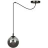 EMIBIG LIGHTING Emibig gigi Lámpara de techo colgante de globo negro con pantallas de vidrio de grafito, 1x E14