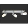 Iperbriko - Foco Clapton 3 Spot Led Cromo y Cristal Blanco L50 cm Trio Lighting