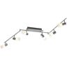 Trio Lighting - Trio Clapton Foco de techo moderno con 6 luces, barra cromada 3000K