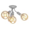 LAMKUR LIGHTING Lamkur Viggo Plafón Multi Brazo Semi Empotrado Plata, 4x E27