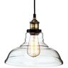 Firstlight Products - Lámpara colgante 28 cm Imperio, latón antiguo y vidrio