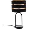 Lámpara de mesa en Negro hecho de Textura, Tela, Tejido, Seda e.o. para Salón & Comedor (1 llama, E27) de Lindby lámpara de mesa - negro, oro
