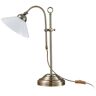 Lámpara de mesa 'Otis' hecho de Metal e.o. para Pasillos (1 llama, E14) de Lindby lámpara de mesa - blanco opal brillante, latón envejecido