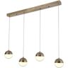 Lámpara de techo led kendall 4 luces 36W 4000K antique brass - Envejecido - Lúzete