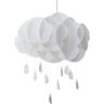Beliani - Lámpara colgante nube flotante blanca gotas de lluvia de cristal luz de habitación para niños Ailenne - Blanco
