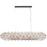 Lighting Marella - Colgante de placa de níquel brillante y vidrio transparente 8 luces regulables IP20 - E14 - Endon