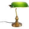 Clásico/Antiguo Lámpara de notario clásica bronce verde - banker Vidrio /Acero Otros Adecuado para led Max. 1 x 60 Watt - Verde - Qazqa