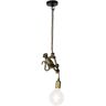 QAZQA Clásico/Antiguo Lámpara colgante vintage dorada - Animal Monkey Aluminio /Cuerda Alargada Adecuado para LED Max. 1 x 25 Watt - Oro/Latón