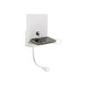 Qazqa - Moderno Aplique moderno blanco usb brazo flexible - flero Acero Rectangular Incluye led Max. 1 x 1 Watt - Blanco