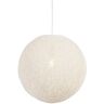 Moderno Lámpara colgante rural blanca 45 cm - Corda Papel Redonda /Esfera Adecuado para led Max. 1 x 60 Watt - Blanco - Qazqa