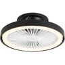 Moderno Ventilador de techo inteligente negro con led y mando a distancia - Dave Acero /Plástico Redonda Incluye led Max. 1 x 70 Watt - Negro - Qazqa