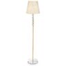 Queen - Lámpara de pie 1 luz Dorada, transparente con decoración de cristal, E27 - Ideal Lux