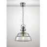 DIYAS Reyna Single Large Suspension 1 Bombilla E27 cromo pulido / cristal transparente