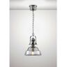 DIYAS Reyna Single Small Suspension 1 Bombilla E27 cromo pulido / cristal transparente