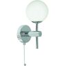 Global led 1 ljus badrumsvgglampa krom med opalglasskrm IP44 - Searchlight