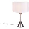 TRIO LIGHTING Trio Sabia Lámpara de mesa moderna con pantalla redonda de 40 cm níquel mate