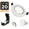 EUROPALAMP 20 Downlights empotrables blancos con GU10 led de 5W eqv. 40W Blanco Cálido 3000K