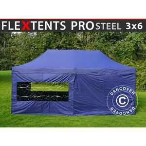 DANCOVER Carpa Plegable Carpa Rapida Flextents Pro Steel 3x6m Azul Oscuro, DANCOVER Carpa Plegable Carpa Rapida Flextents Pro Steel 3x6m Azul Oscuro,