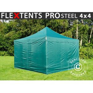 DANCOVER Carpa Plegable Carpa Rapida Flextents Pro Steel 4x4m Verde, Incl. DANCOVER Carpa Plegable Carpa Rapida Flextents Pro Steel 4x4m Verde, Incl.