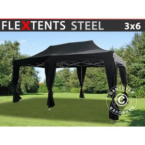 Carpa plegable FleXtents Steel 3x6m - Negro Carpa plegable FleXtents Steel 3x6m - Negro