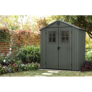 Caseta De Jardín Keter Darwin 6x4 De Resina Verde Con Ventanas Frontales Caseta De Jardín Keter Darwin 6x4 De Resina Verde Con Ventanas Frontales