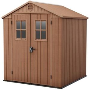 Caseta De Jardín Darwin 6x6 Cobertizo De Almacenamiento Exterior Ordenación Acero Metal Resina Efecto Madera 190x183x221 Wxdxh Cm - Keter Caseta De Jardín Darwin 6x6 Cobertizo De Almacenamiento Exterior Ordenación Acero Metal Resina Efecto Madera 190x183x221 Wxdxh Cm - Keter