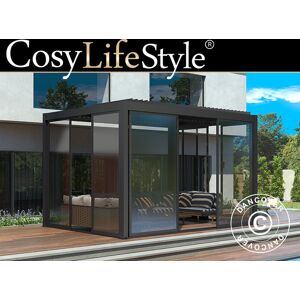 Dancover San Pablo Pérgola - Puertas correderas, 3x4m, Negro Dancover San Pablo Pérgola - Puertas correderas, 3x4m, Negro