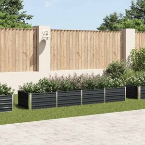 Vidaxl - Arriate De Acero Galvanizado Gris Antracita 320x80x45 Cm Vidaxl - Arriate De Acero Galvanizado Gris Antracita 320x80x45 Cm