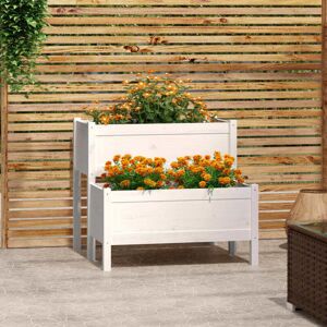 vidaXL Jardineras de Pino Blanco - Huerto Elevado vidaXL Jardineras de Pino Blanco - Huerto Elevado