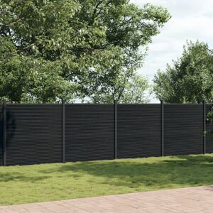 vidaXL Panel de cercado gris 1391x186 cm WPC - Panel de cerca vidaXL Panel de cercado gris 1391x186 cm WPC - Panel de cerca