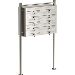 Wiltec - Sistema De 10 Buzones Acero Inoxidable Resistente A La Intemperie Con Cerraduras De Cilindro Y Llaves Instalación Independiente Espacio Amplio Para Cartas Y Paquetes Pequeños Wiltec - Sistema De 10 Buzones Acero Inoxidable Resistente A La Intemperie Con Cerraduras De Cilindro Y Llaves Instalación Independiente Espacio Amplio Para Cartas Y Paquetes Pequeños