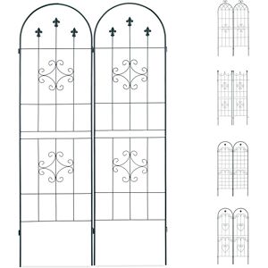 Helloshop26 - Valla Enrejada Para Plantas Trepadoras, Arco De Hierro Para Jardín, Juego De 2 Unidades, Verde 1300028964 Helloshop26 - Valla Enrejada Para Plantas Trepadoras, Arco De Hierro Para Jardín, Juego De 2 Unidades, Verde 1300028964
