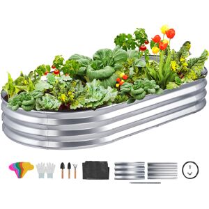 Mophorn - Jardinera Elevada De Metal Galvanizado De 71,9' X 36,4' X 11' De Jardinera De Base Abierta Para Flores, Verduras Y Hierbas En El Patio Trasero, Jardín, Patio O Balcón, Color Plateado Mophorn - Jardinera Elevada De Metal Galvanizado De 71,9' X 36,4' X 11' De Jardinera De Base Abierta Para Flores, Verduras Y Hierbas En El Patio Trasero, Jardín, Patio O Balcón, Color Plateado