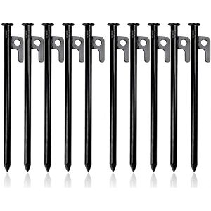CSPARKV 10 Piezas) Clavijas Para Carpas De Alta Resistencia, Estacas De Acero Forjado Para Carpas, Clavijas Para Carpas De 30 Cm Con Ganchos Para Asegurar Terrenos Duros Para Carpas, Lonas, Playas Y Jardines CSPARKV 10 Piezas) Clavijas Para Carpas De Alta Resistencia, Estacas De Acero Forjado Para Carpas, Clavijas Para Carpas De 30 Cm Con Ganchos Para Asegurar Terrenos Duros Para Carpas, Lonas, Playas Y Jardines