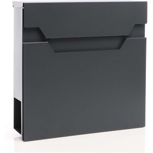 Xpotool - Buzón De Pared Antracita V61 De Acero Galvanizado Con Soporte Para Periódicos, Recubrimiento En Polvo, Ranura De Inserción Con Tapa, Cerradura Y Dos Llaves Xpotool - Buzón De Pared Antracita V61 De Acero Galvanizado Con Soporte Para Periódicos, Recubrimiento En Polvo, Ranura De Inserción Con Tapa, Cerradura Y Dos Llaves