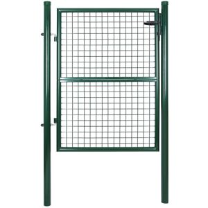 HELLOSHOP26 Puerta De Jardín De Acero Galvanizado Puerta De Jardín Con Cerradura Y Llave, 106 X 125 Cm (ancho X Alto), Verde 120001944 HELLOSHOP26 Puerta De Jardín De Acero Galvanizado Puerta De Jardín Con Cerradura Y Llave, 106 X 125 Cm (ancho X Alto), Verde 120001944
