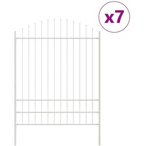 vidaXL Cerca de jardín 11.9x2 m Blanco Acero Modern Decorativa Barrera vidaXL Cerca de jardín 11.9x2 m Blanco Acero Modern Decorativa Barrera