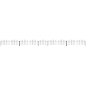 Vidaxl - Valla De Jardín Con Punta De Lanza De Acero 1603,5x100 Cm Negra Vidaxl - Valla De Jardín Con Punta De Lanza De Acero 1603,5x100 Cm Negra