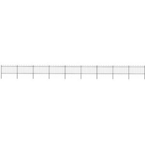 Vidaxl - Valla De Jardín Con Aro Superior De Acero 1603,5x100 Cm Negra Vidaxl - Valla De Jardín Con Aro Superior De Acero 1603,5x100 Cm Negra