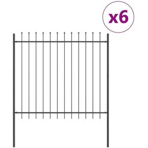 Vidaxl - Fence panel spearhead - Gris - 10,2x1,5 m - Fence panel Vidaxl - Fence panel spearhead - Gris - 10,2x1,5 m - Fence panel