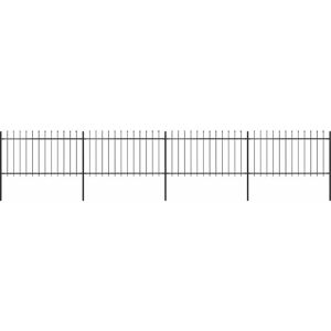 Vidaxl - Valla De Jardín Con Punta De Lanza De Acero 714,5x100 Cm Negra Vidaxl - Valla De Jardín Con Punta De Lanza De Acero 714,5x100 Cm Negra