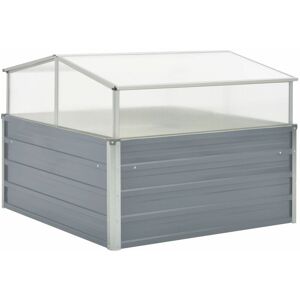 Invernadero vidaXL Acero galvanizado gris para jardinería exterior Invernadero vidaXL Acero galvanizado gris para jardinería exterior
