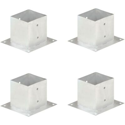 Vidaxl - Anclajes Para Postes 4 Unidades Metal Galvanizado 141 Mm Vidaxl - Anclajes Para Postes 4 Unidades Metal Galvanizado 141 Mm