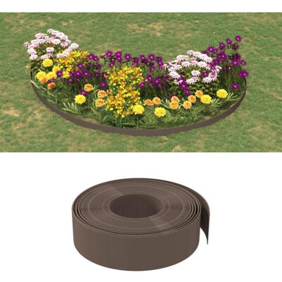 Borduras De Jardín 3 Uds Polietileno Marrón 10 M 15 Cm Vidaxl Borduras De Jardín 3 Uds Polietileno Marrón 10 M 15 Cm Vidaxl