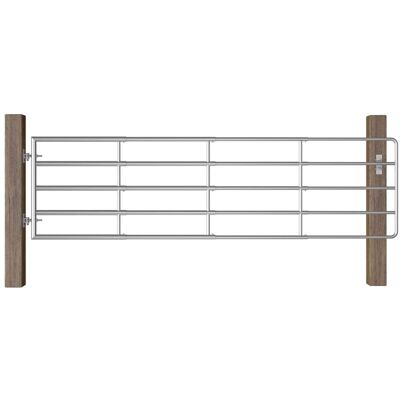 Cancela De 5 Barras Para Campo Acero Plateado (115-300)x90 Cm Vidaxl Cancela De 5 Barras Para Campo Acero Plateado (115-300)x90 Cm Vidaxl