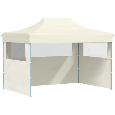 Vidaxl - Carpa Plegable Profesional Con 3 Paredes Acero Color Crema 3x4m Vidaxl - Carpa Plegable Profesional Con 3 Paredes Acero Color Crema 3x4m