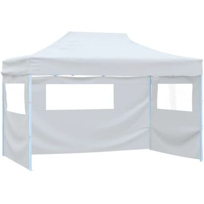 Vidaxl - Carpa Plegable Profesional Con 3 Paredes Acero Blanco 280x410x315 Cm Vidaxl - Carpa Plegable Profesional Con 3 Paredes Acero Blanco 280x410x315 Cm