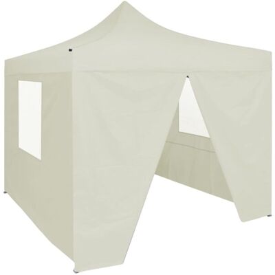Vidaxl - Carpa Plegable Profesional Con 4 Paredes Acero Color Crema 2x2m Vidaxl - Carpa Plegable Profesional Con 4 Paredes Acero Color Crema 2x2m